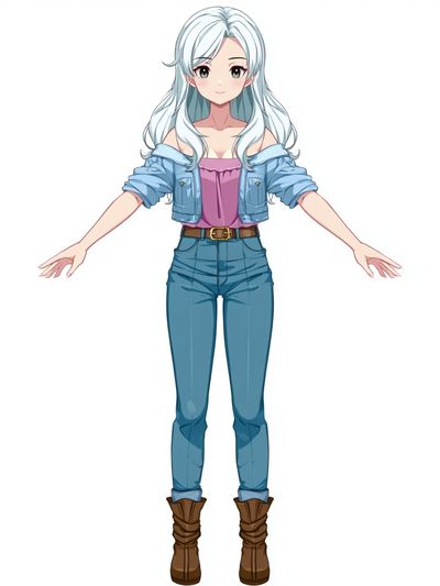 Anime Girl Character Illustration Poster.