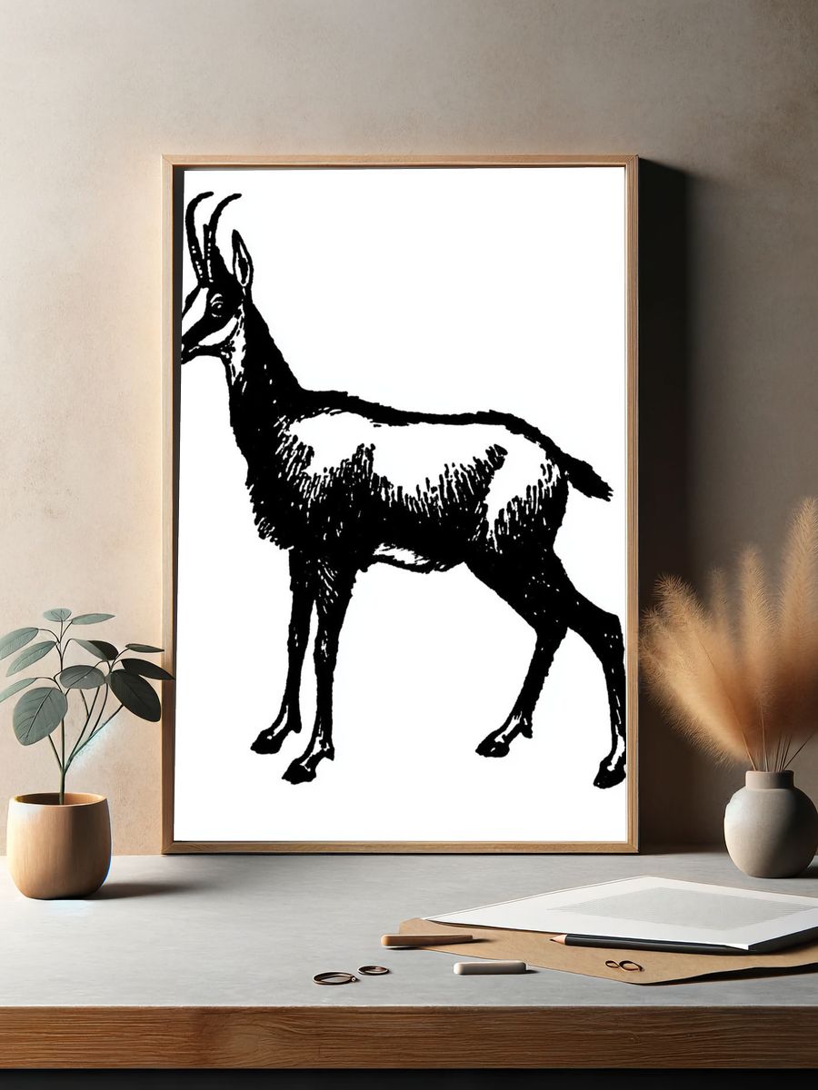 Antelope Ink Illustration Print. — room view 2