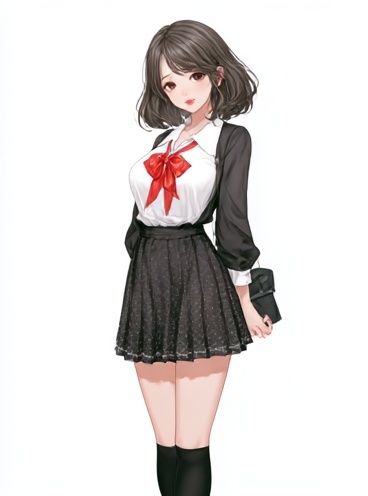Anime Schoolgirl Portrait Poster. poster detail
