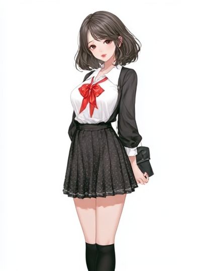 Anime Schoolgirl Portrait Poster. poster