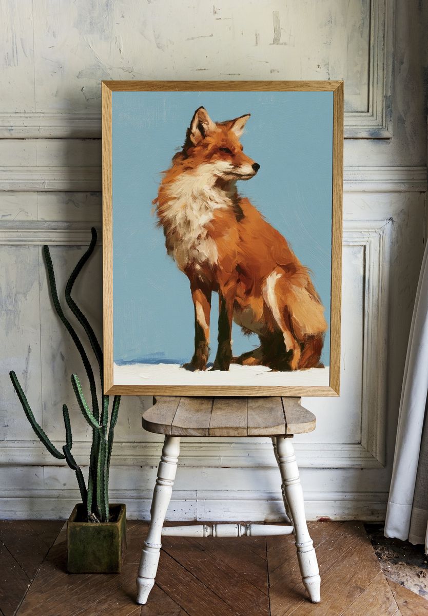 Fox Portrait Fine-Art Poster. — room view 1