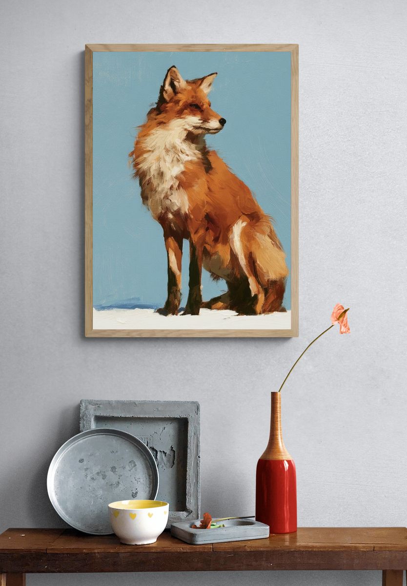 Fox Portrait Fine-Art Poster. — room view 3