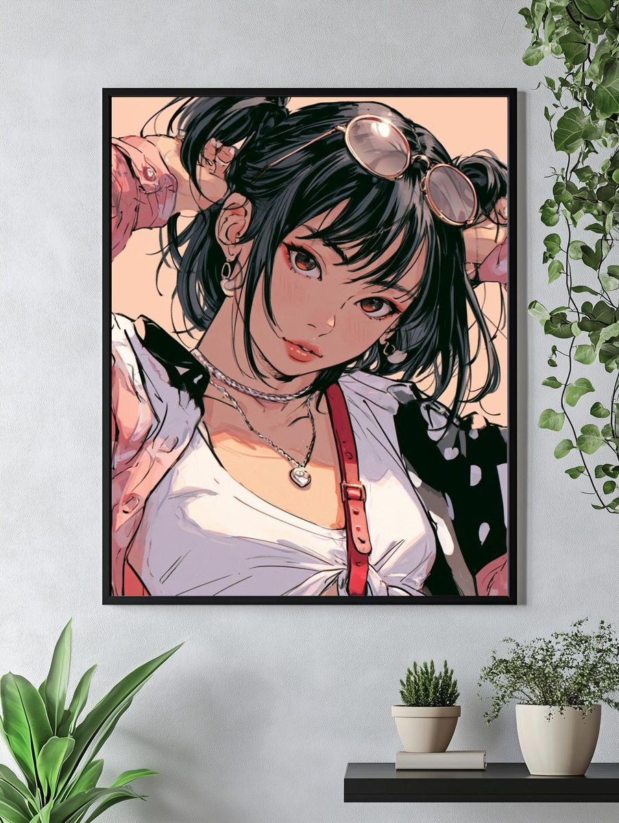 Anime Girl Portrait Print. — room view 4