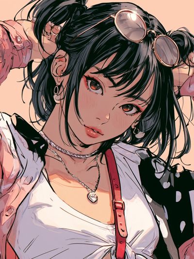 Anime Girl Portrait Print.