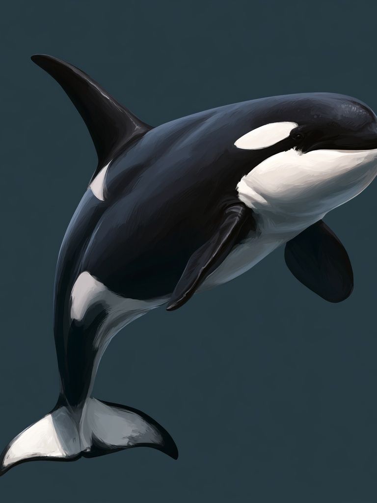 Orca Digital Art Poster. poster detail