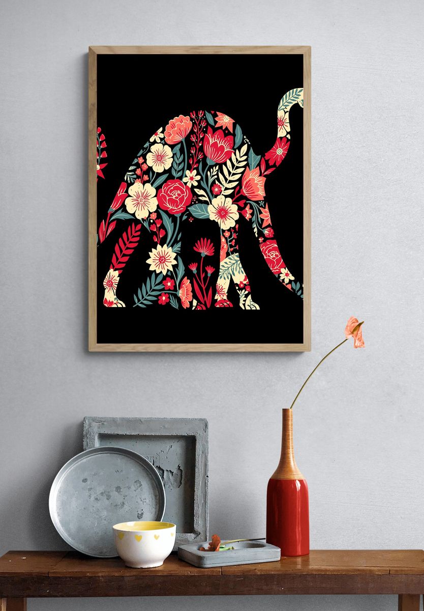 Manga Warrior Portrait Print. — room view 3