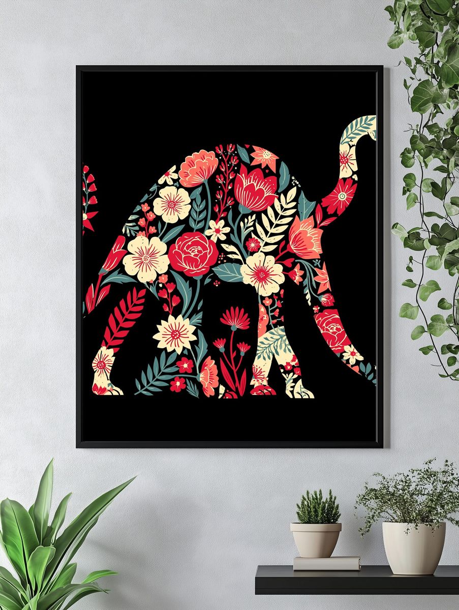 Manga Warrior Portrait Print. — room view 4