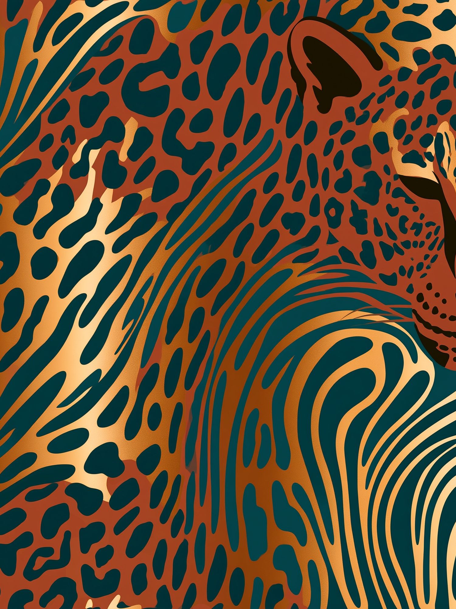 Leopard Pattern Abstract Poster. poster detail