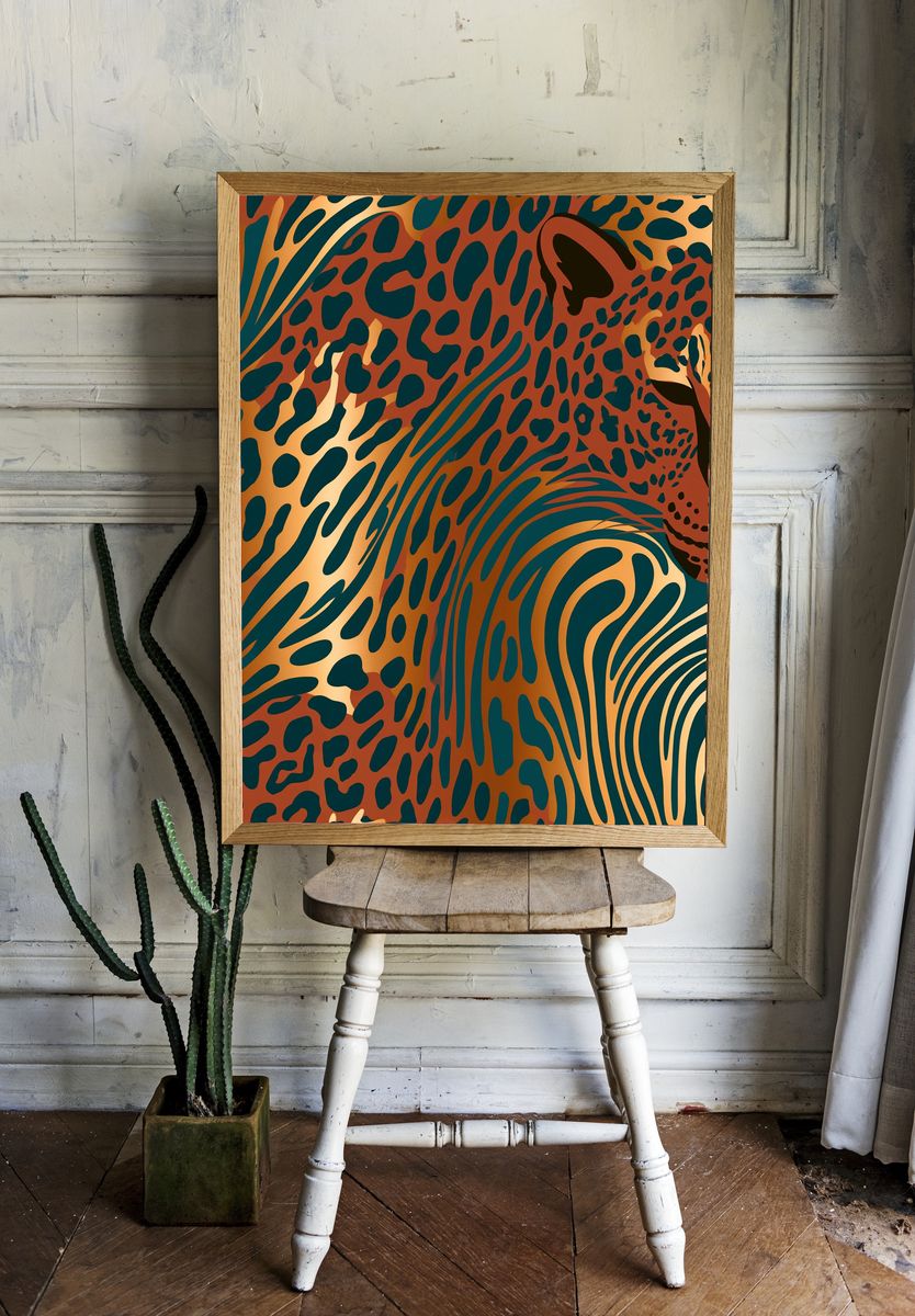 Leopard Pattern Abstract Poster. — room view 1