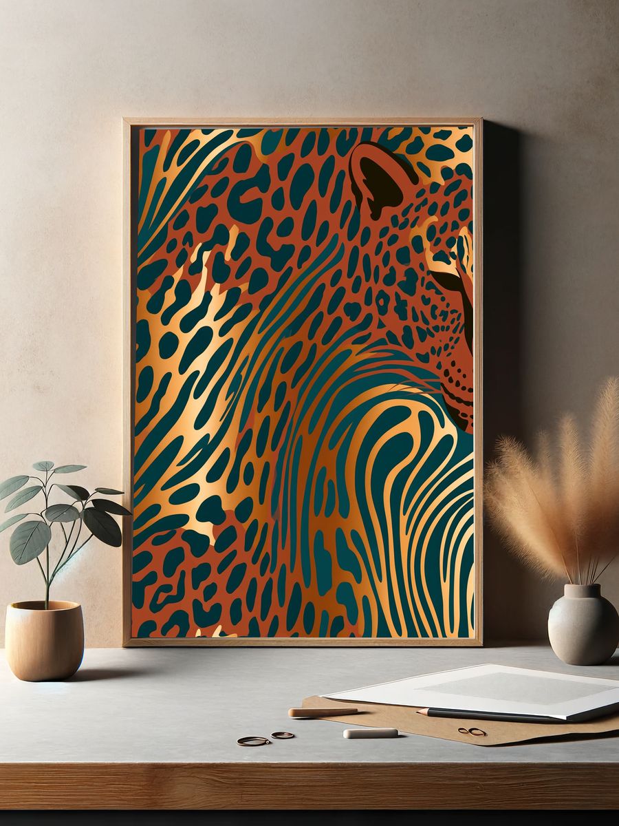 Leopard Pattern Abstract Poster. — room view 2