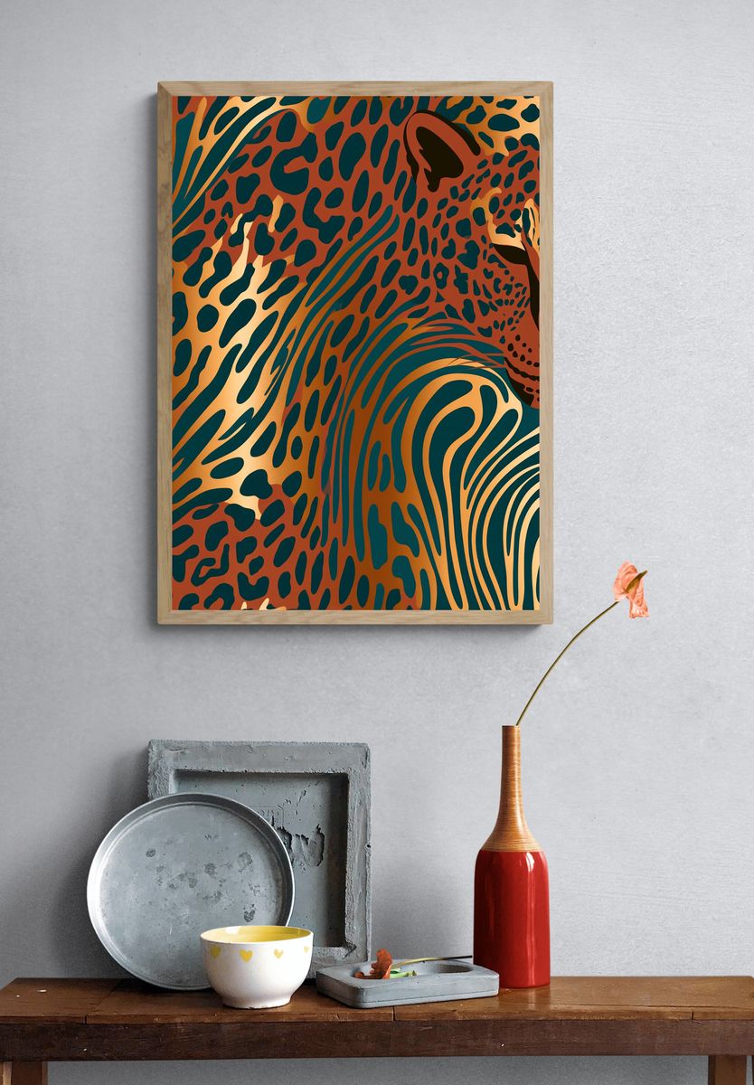 Leopard Pattern Abstract Poster. — room view 3