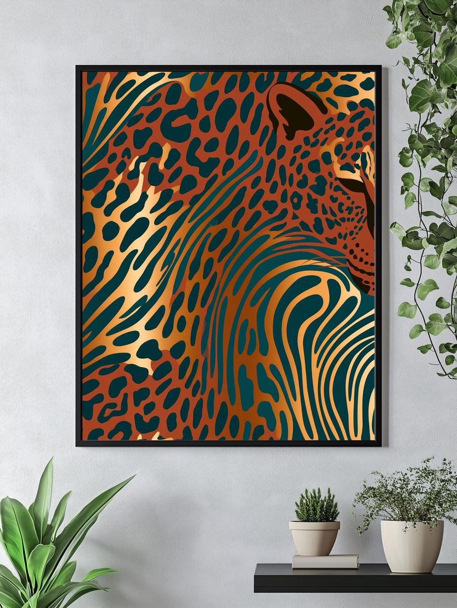 Leopard Pattern Abstract Poster. — room view 4