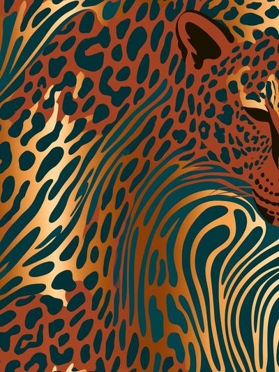 Leopard Pattern Abstract Poster.