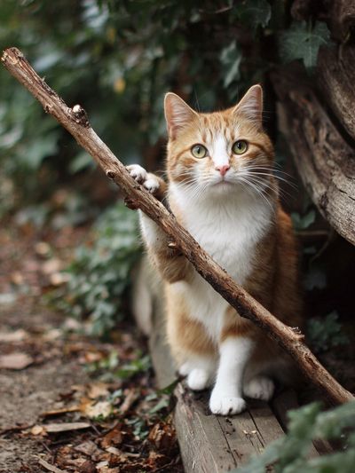Curious Ginger Cat Photography Poster. poster print