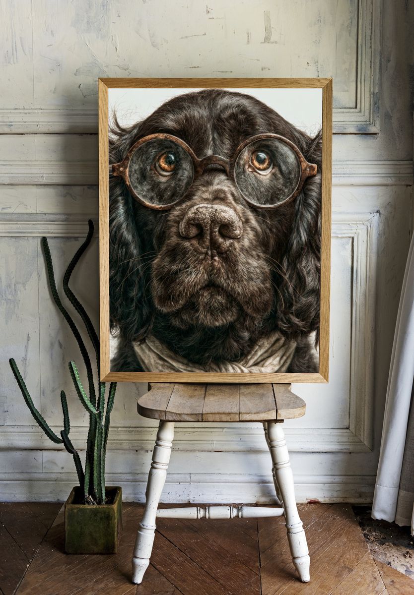 Cocker Spaniel Portrait Poster. — room view 1