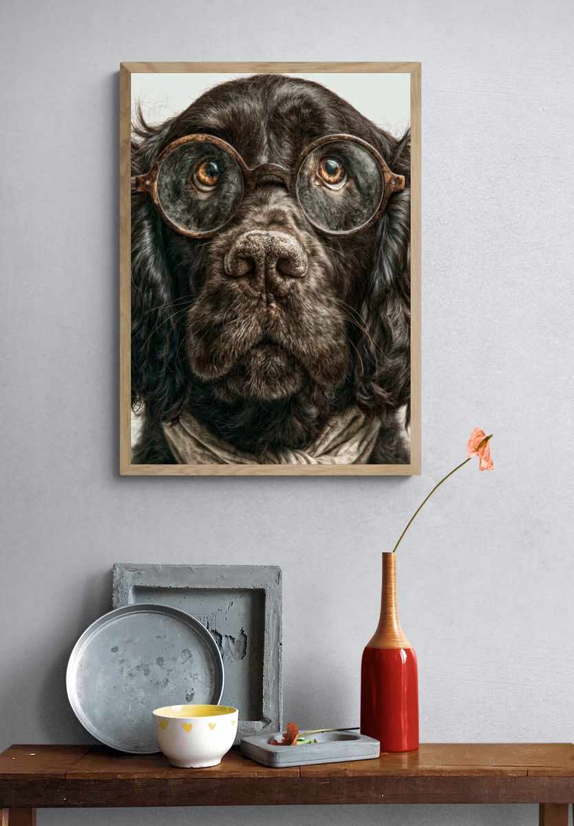 Cocker Spaniel Portrait Poster. — room view 3