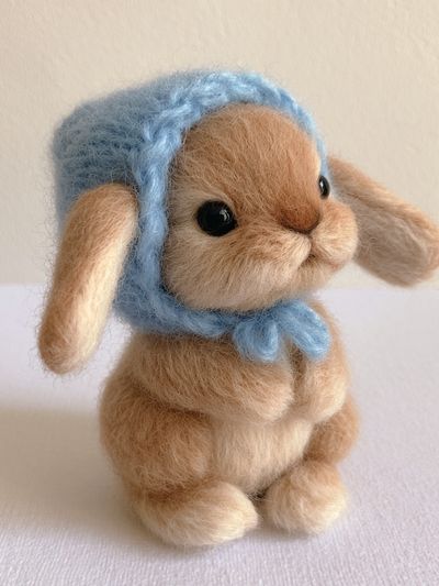 Blue Bonnet Bunny Photography Poster. poster