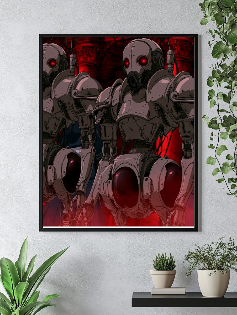 Red-Eyed Robots Sci-Fi Poster. — room view 4