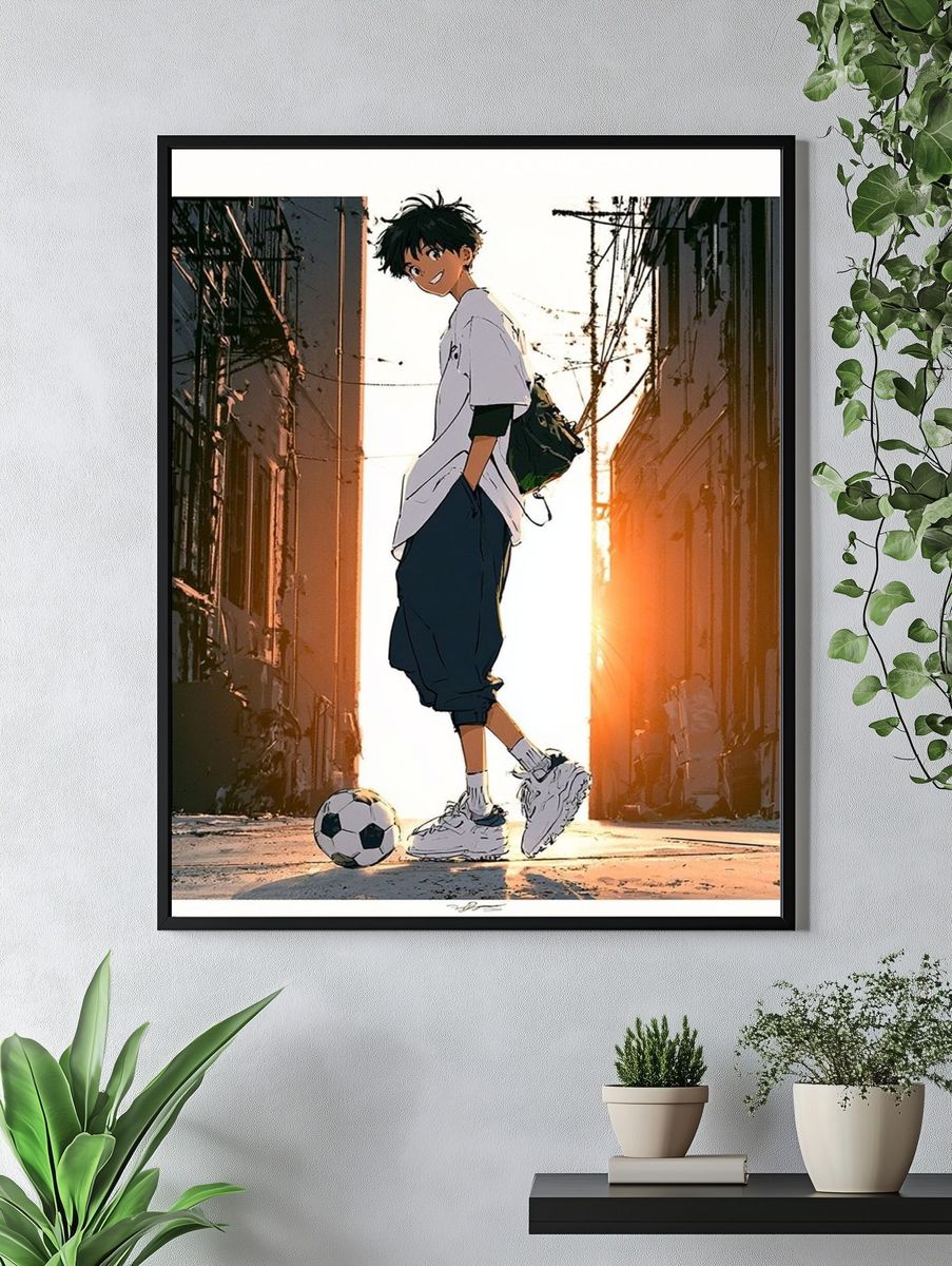 Anime Soccer Street Poster. — room view 4