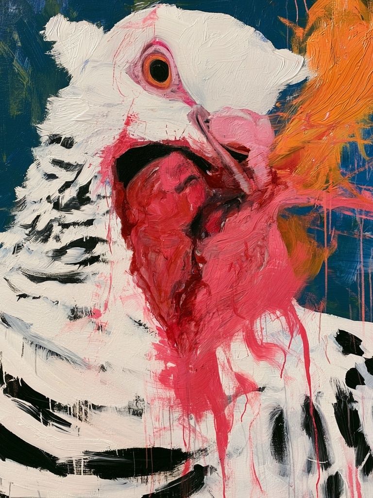 Abstract Bird Portrait Print. poster — animals art