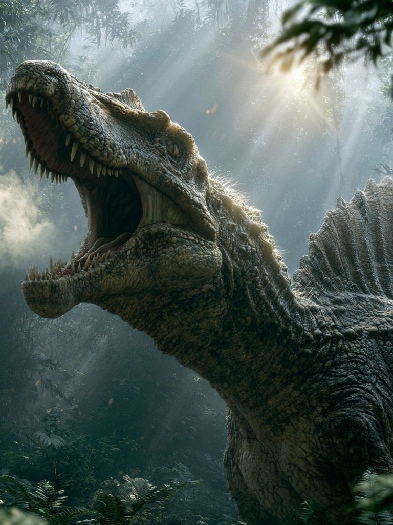 Roaring Spinosaurus Jungle Poster. poster detail