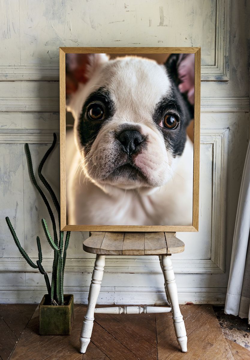 French Bulldog Portrait Poster. room preview