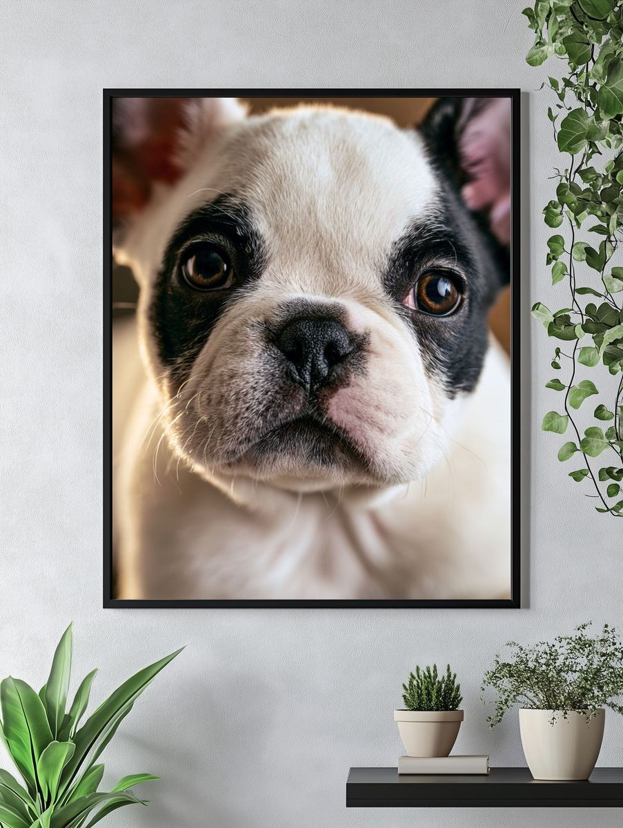 French Bulldog Portrait Poster. — room view 4