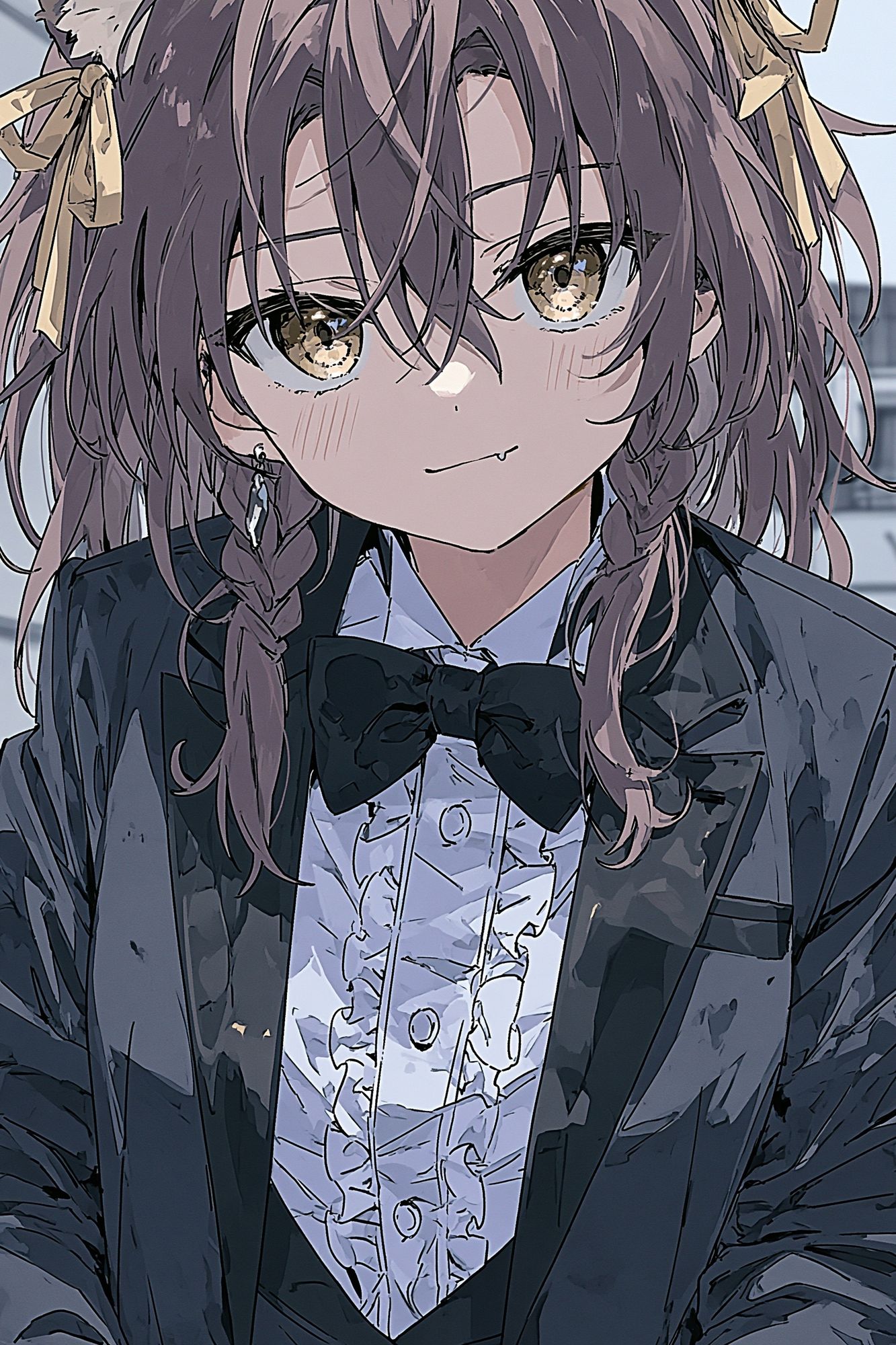 Cat-Eared Anime Portrait Poster. poster detail