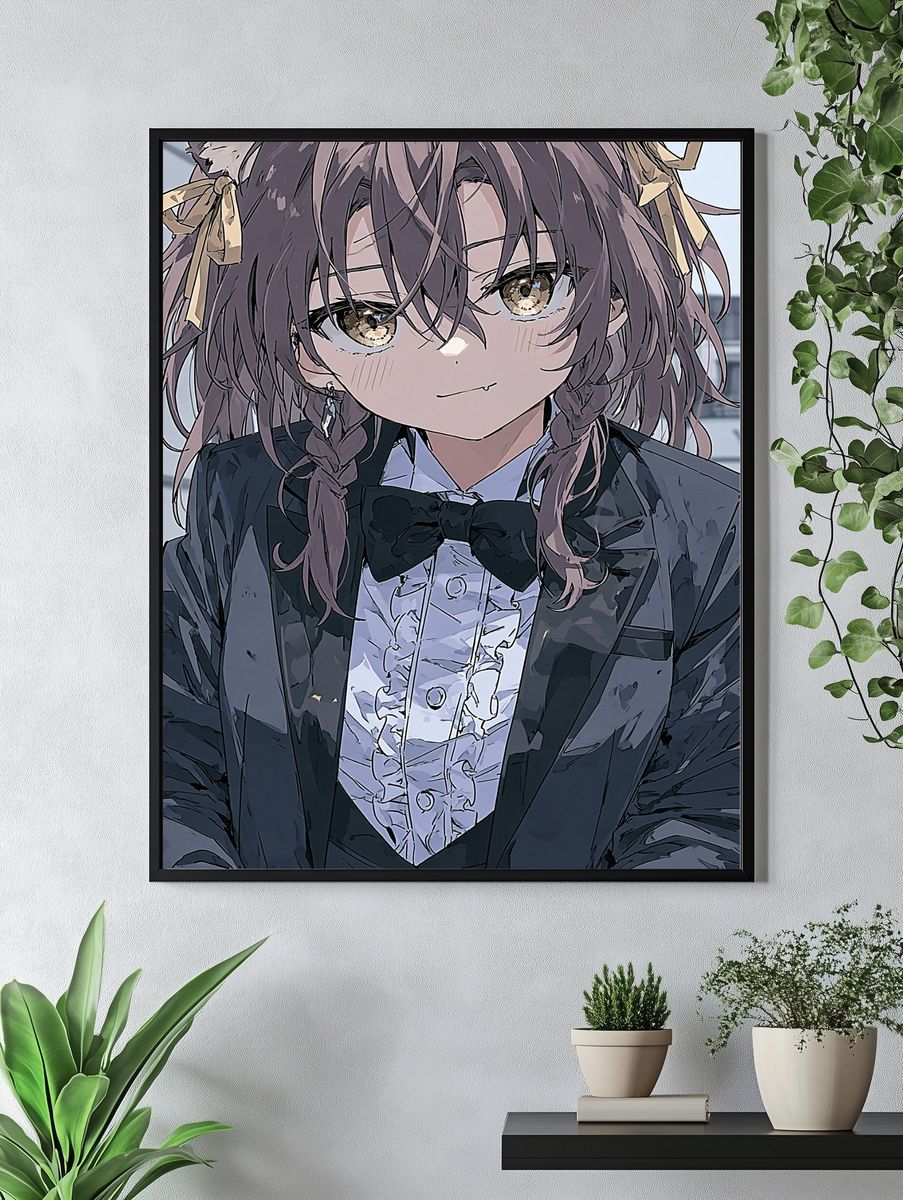 Cat-Eared Anime Portrait Poster. — room view 4