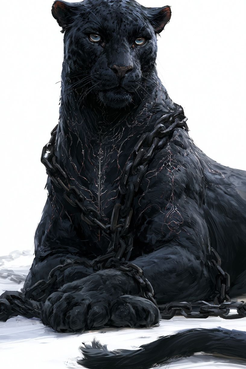 Black Panther Portrait Print. poster — animals art