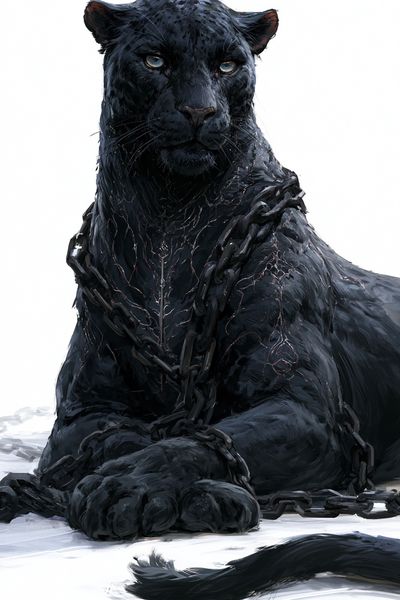 Black Panther Portrait Print.