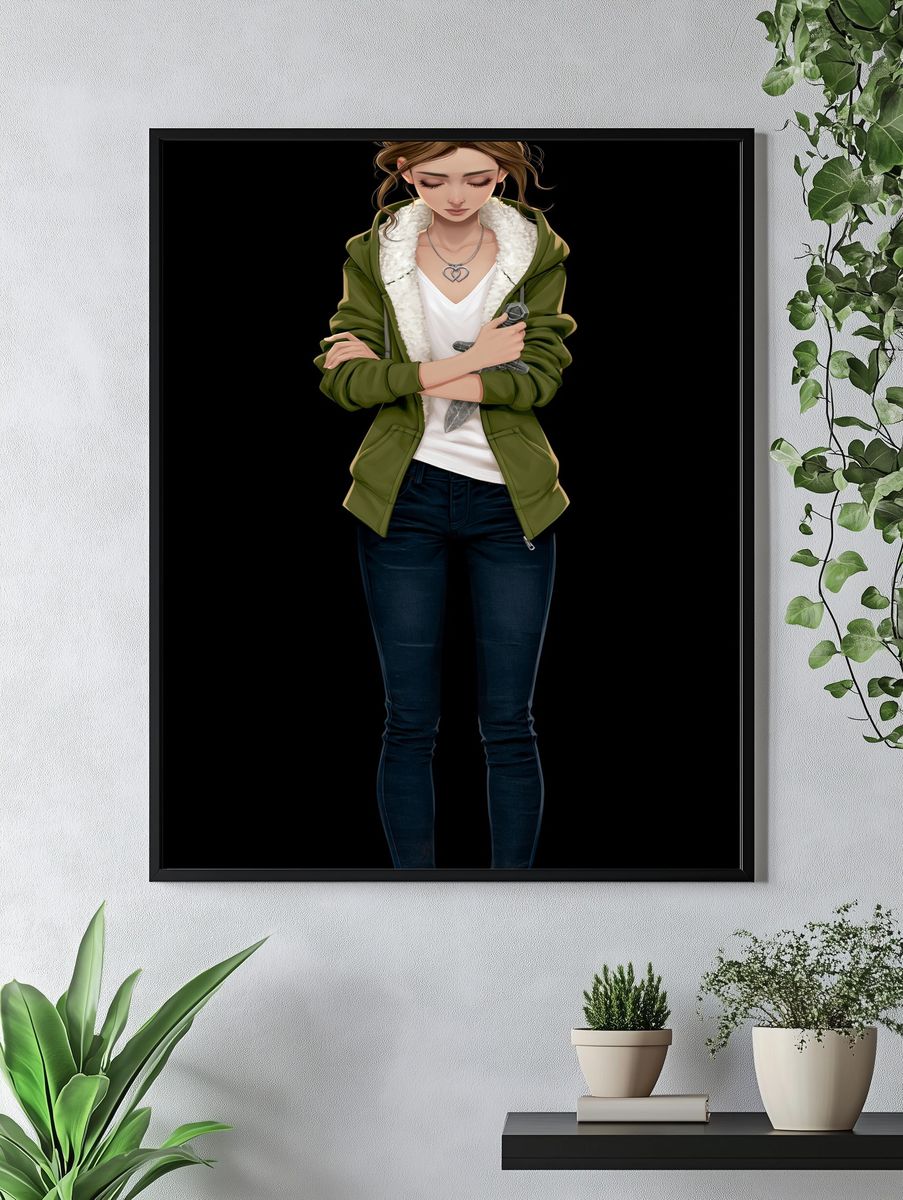 Anime Girl Portrait Print. — room view 4