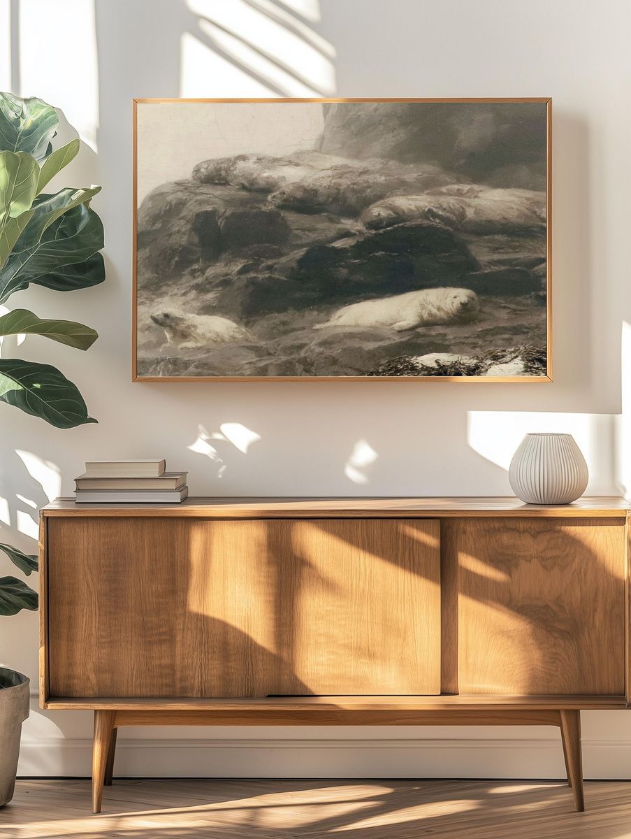 Polar Bears on Ice Fine-Art Print. — room view 3