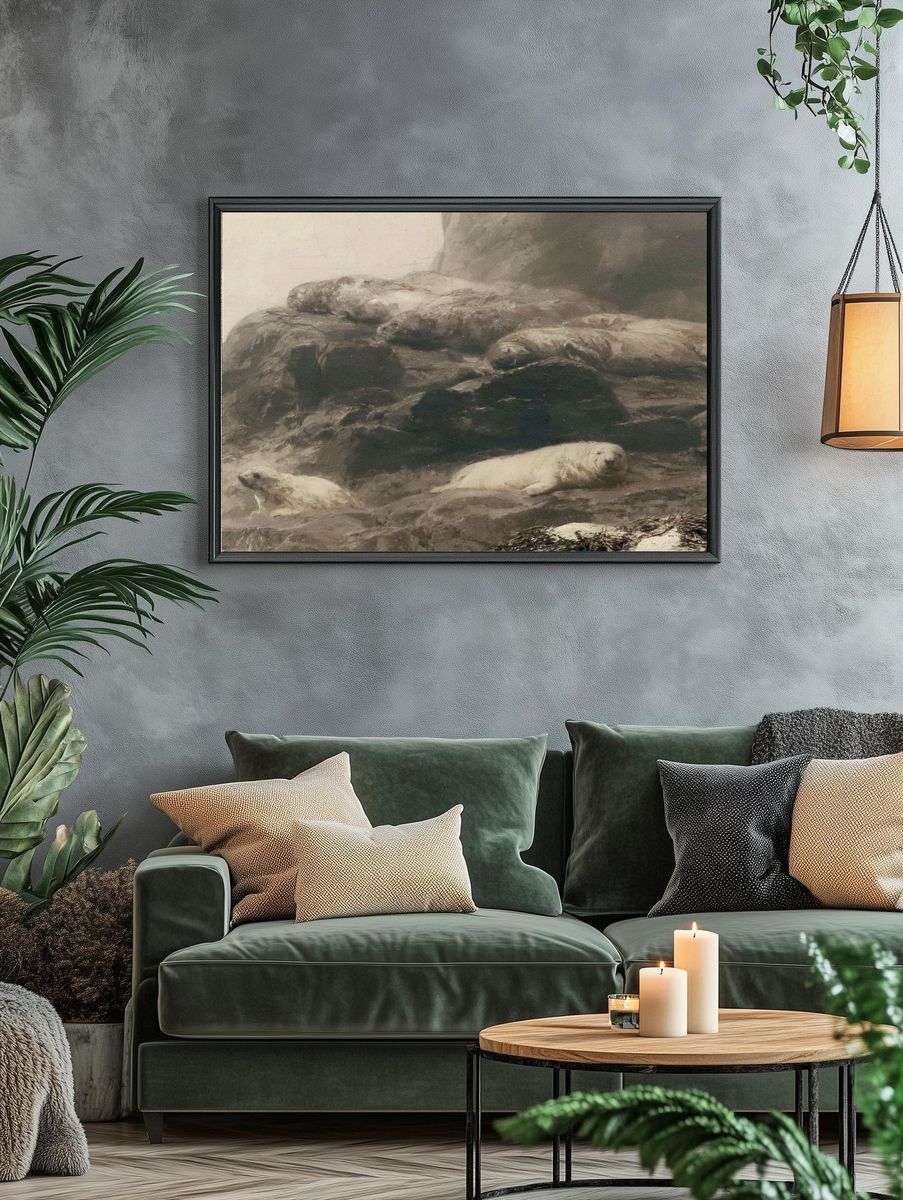 Polar Bears on Ice Fine-Art Print. — room view 4