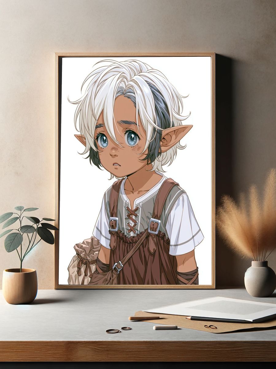 Fantasy Elf Child Illustration Poster. — room view 2