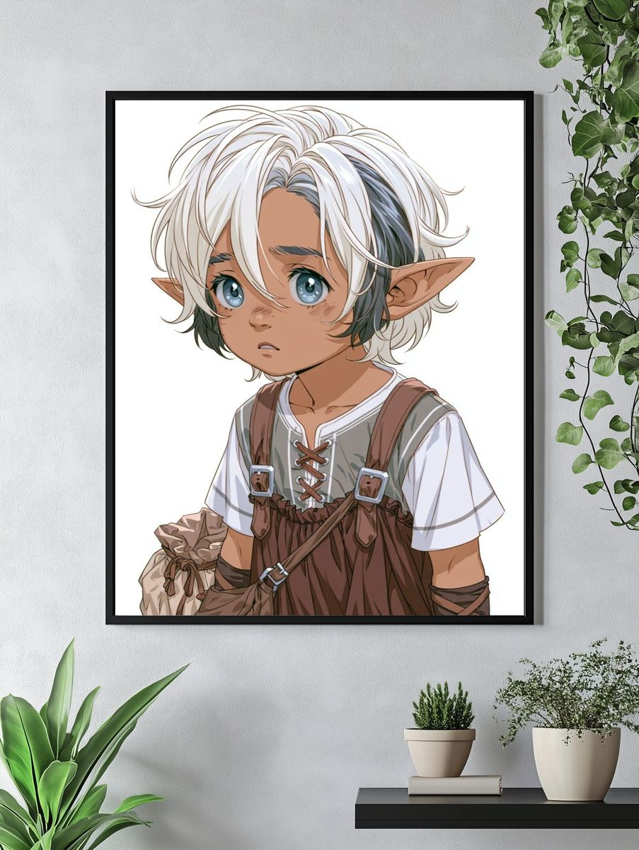 Fantasy Elf Child Illustration Poster. — room view 4