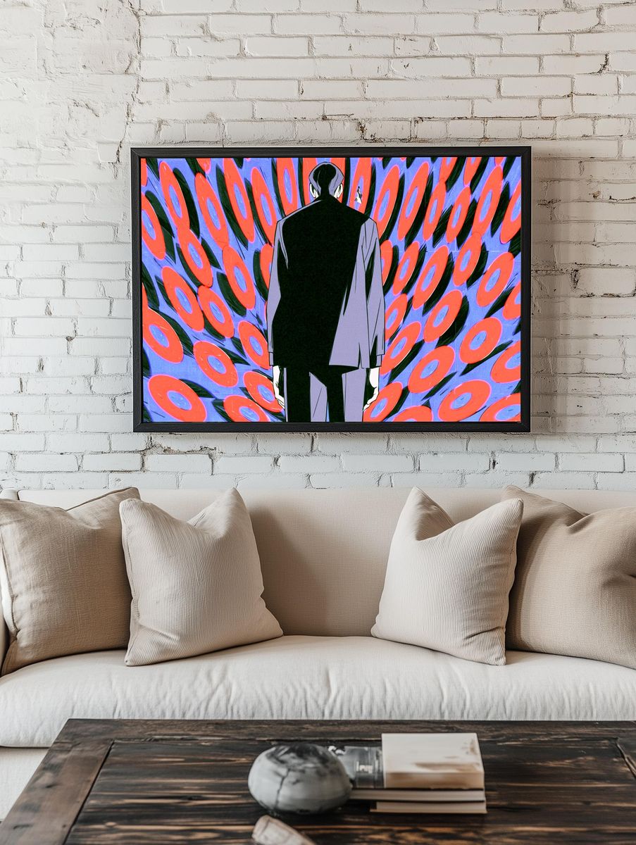 Anime Figure Psychedelic Poster. room preview