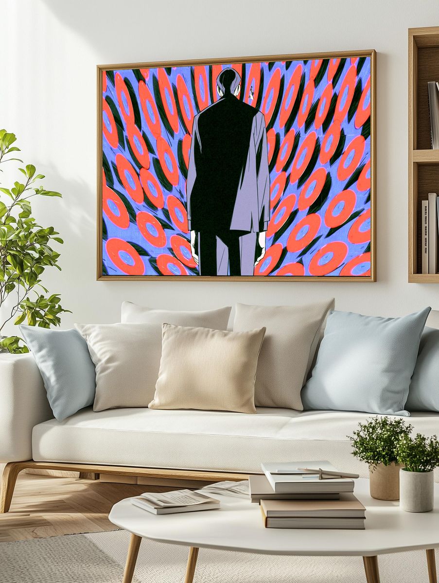 Anime Figure Psychedelic Poster. — room view 2