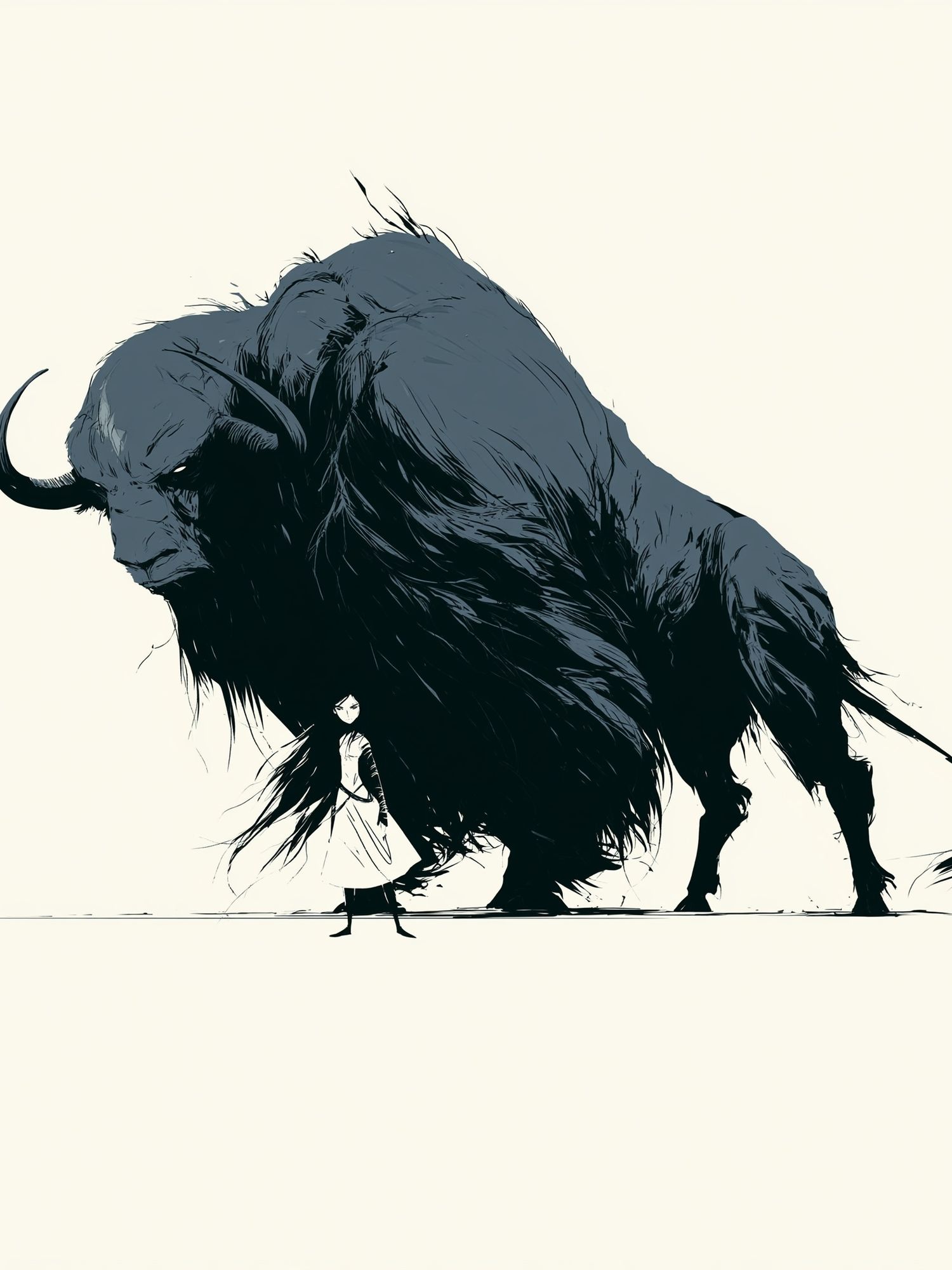 Charging Buffalo Ink Poster. poster detail
