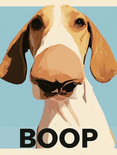 Boop Dog Typography Poster. poster