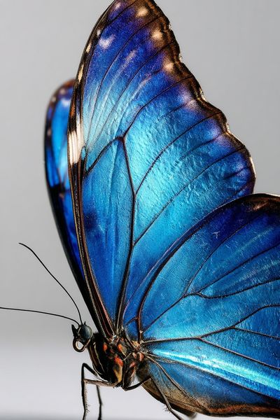 Blue Butterfly Macro Photography Poster. poster
