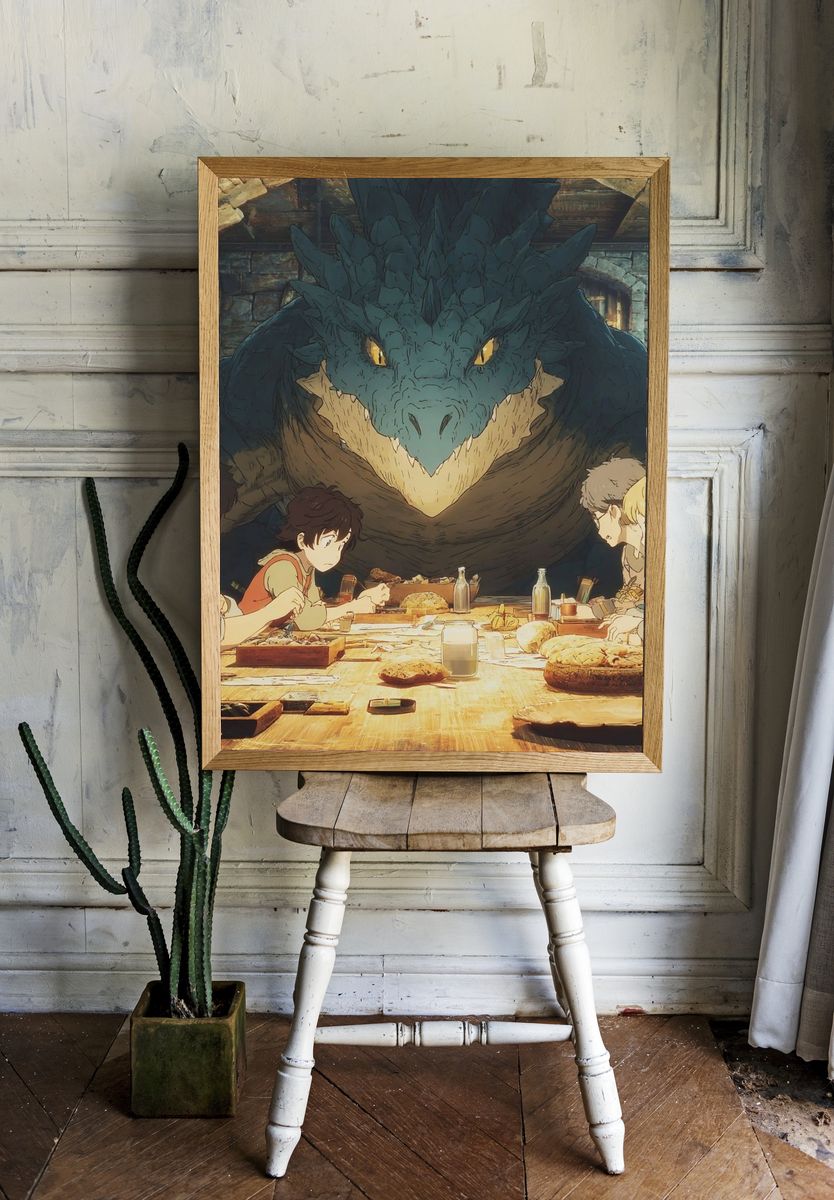 Dragon Feast Studio Ghibli Print. room preview