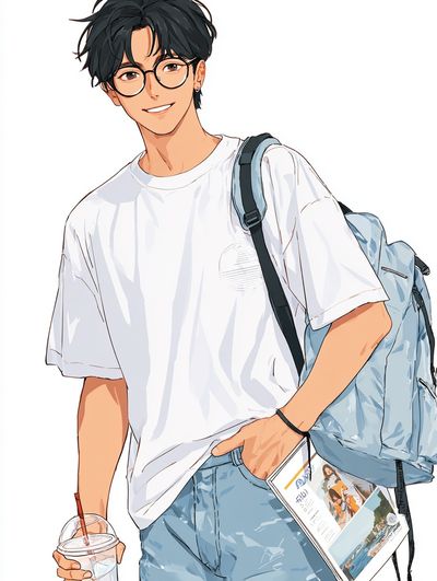 Anime Student Portrait Poster