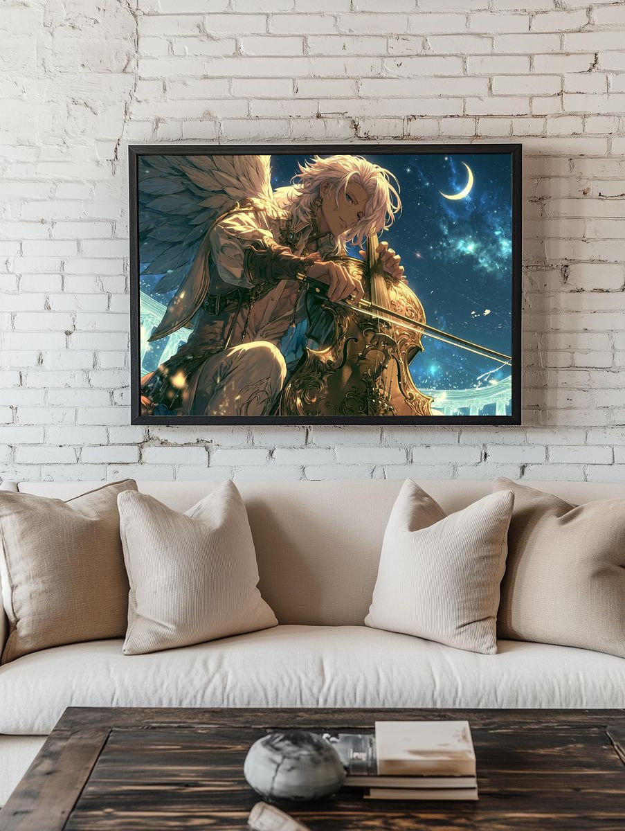 Celestial Angel Violinist Poster. room preview