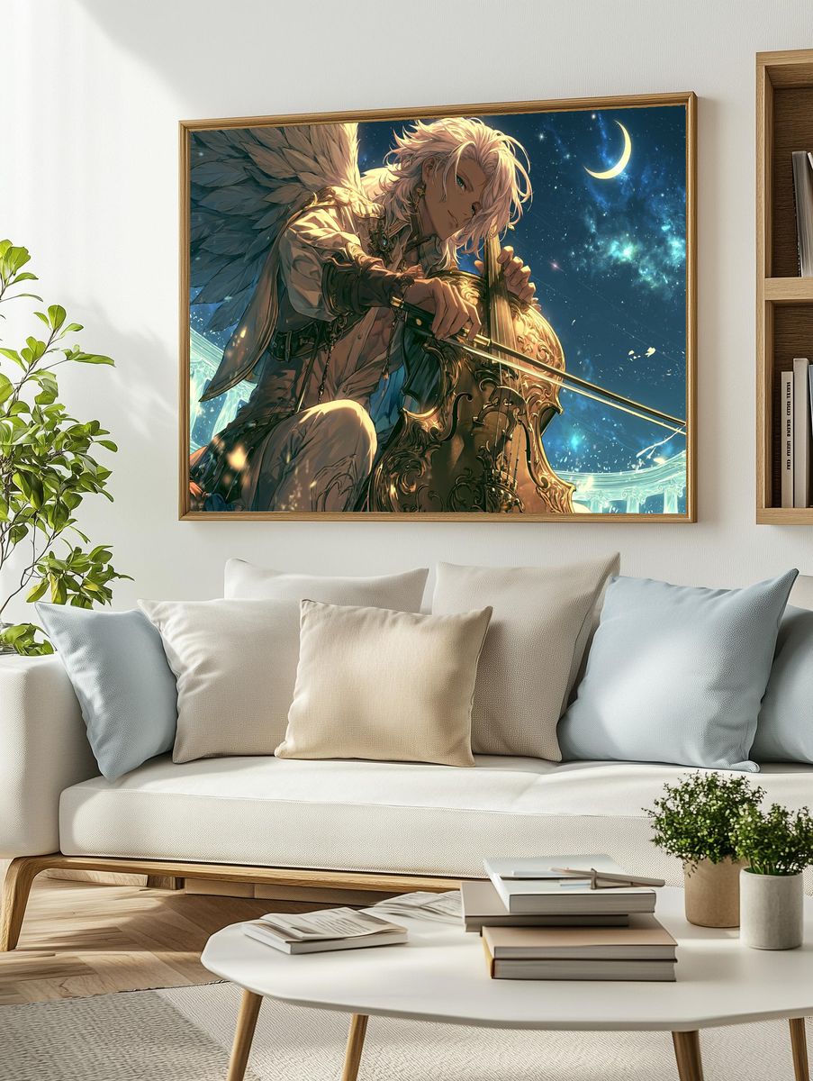 Celestial Angel Violinist Poster. — room view 2
