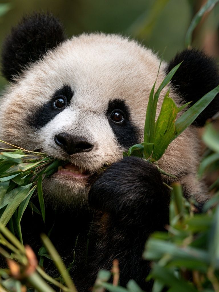 Baby Panda Portrait Poster. poster — animals art
