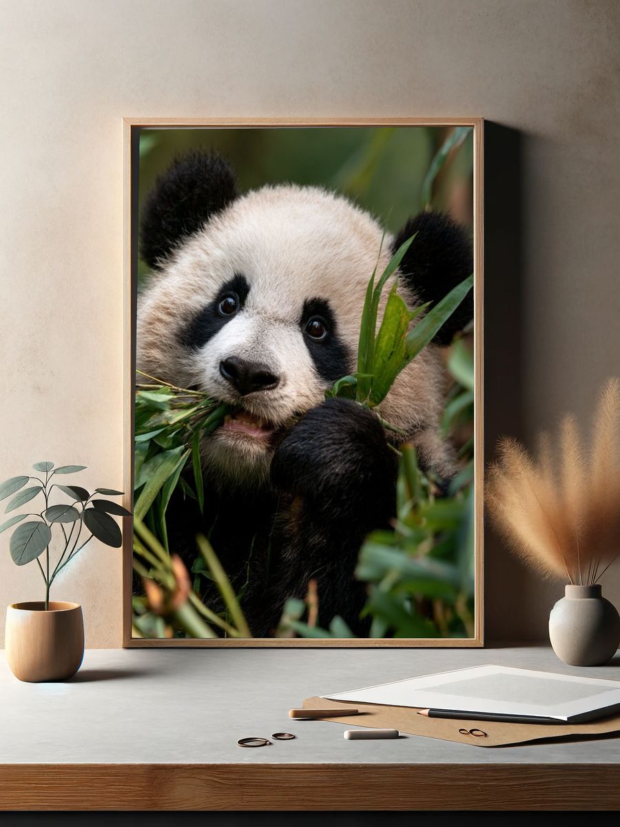 Baby Panda Portrait Poster. — room view 2