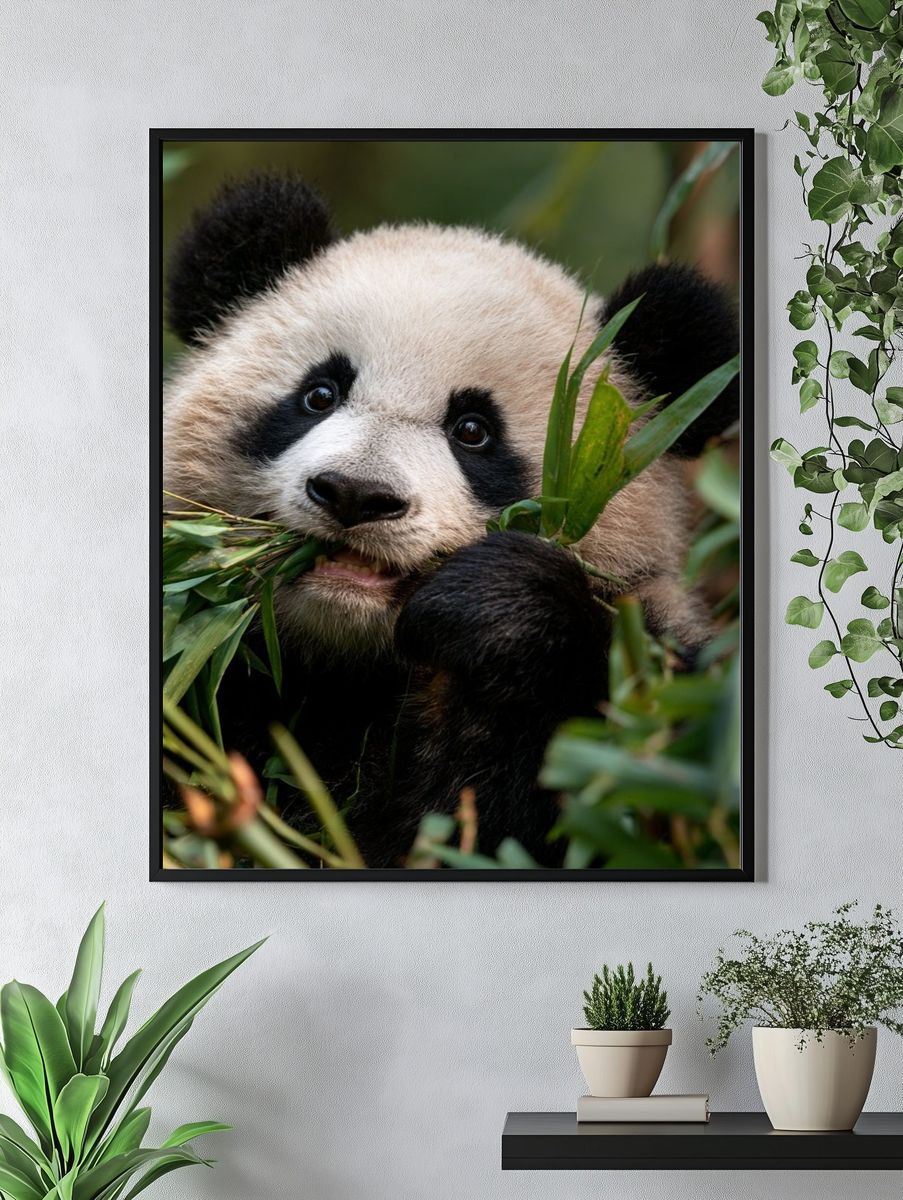Baby Panda Portrait Poster. — room view 4