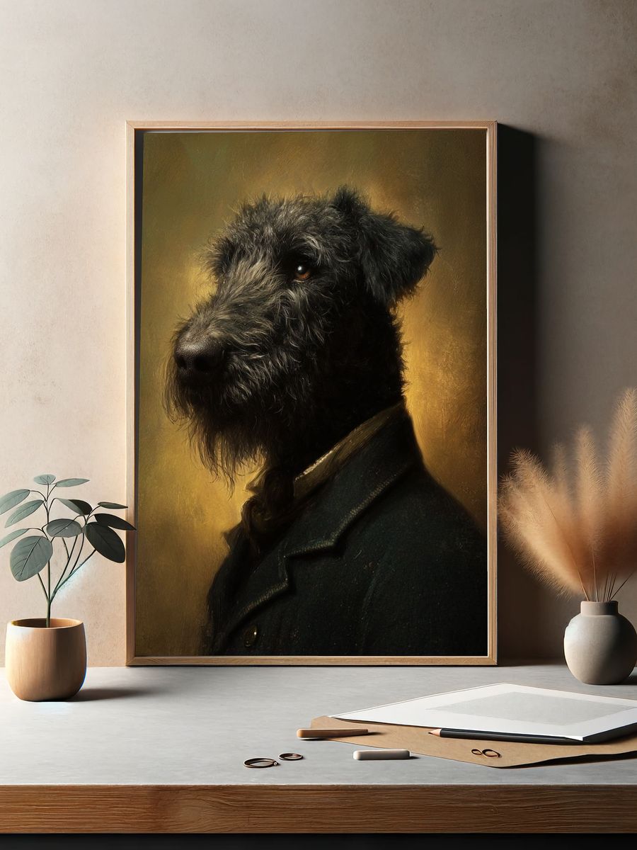 Scottish Terrier Portrait Print. — room view 2