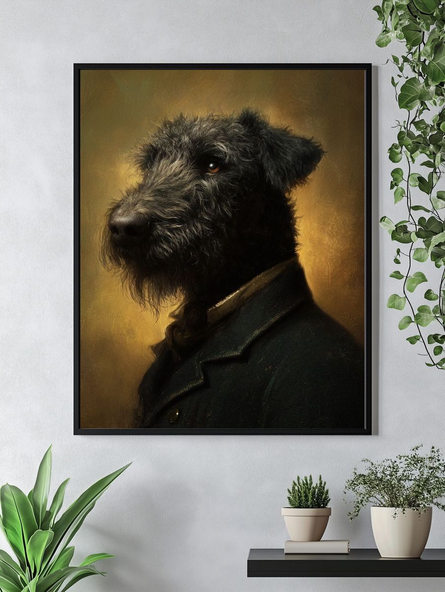 Scottish Terrier Portrait Print. — room view 4